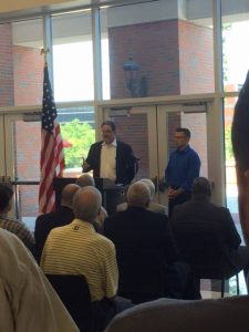 Frank Braski and David Heman at the Press conference, *Picture taken by Troy University on the Chattahoochee 